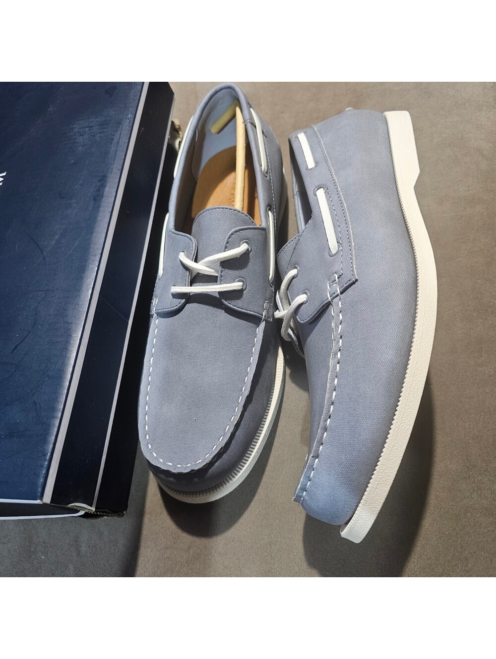 Club Room light blue boat men shoes Size 11.5
